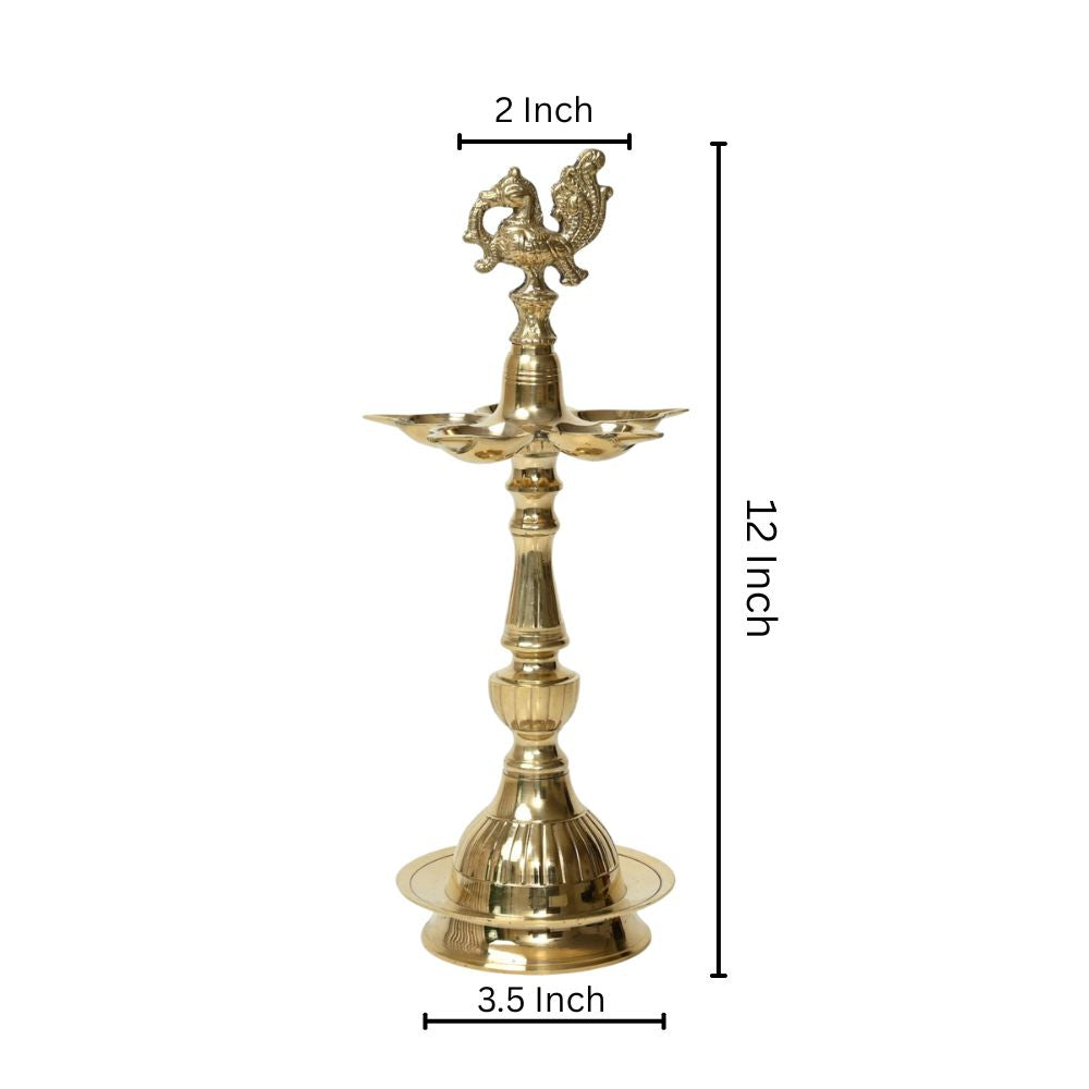 Golden Grace Brass Lamp