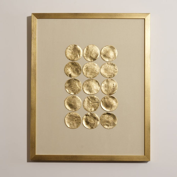 Gold Geometric Framed Painting Wall Art