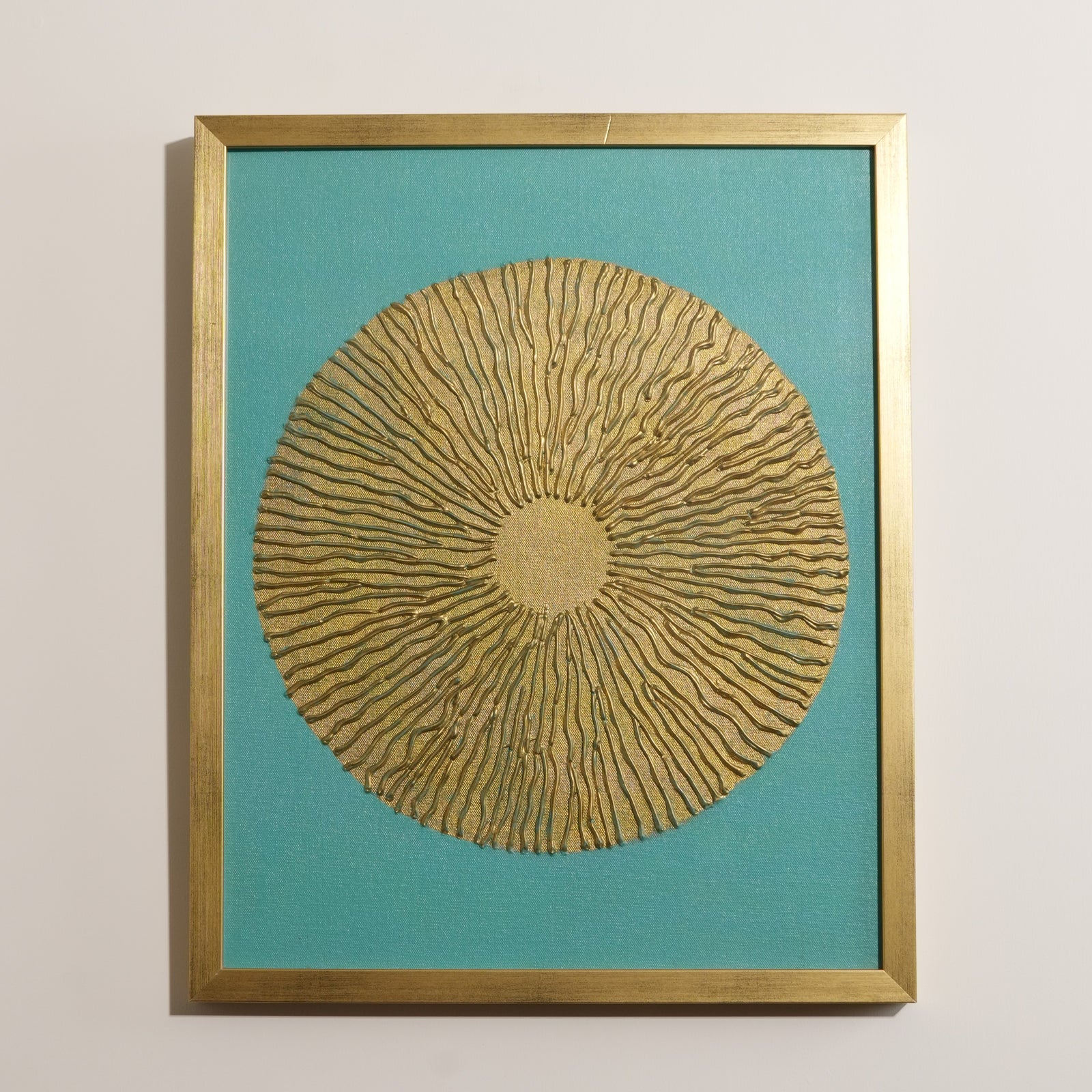 Gold Geometric Framed Painting Wall Art