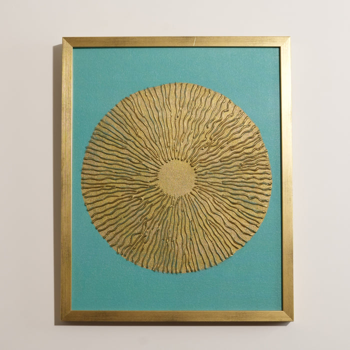 Gold Geometric Framed Painting Wall Art