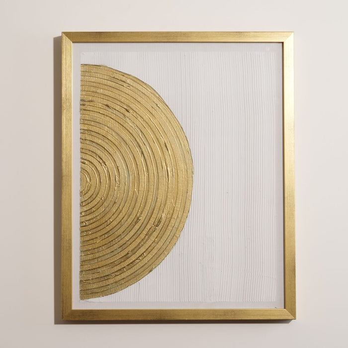 Gold Geometric Framed Painting Wall Art