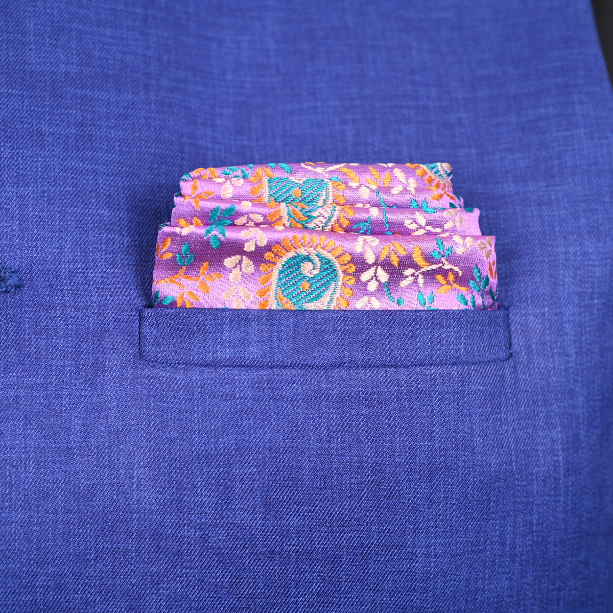 Persian Design Silk Pocket Square