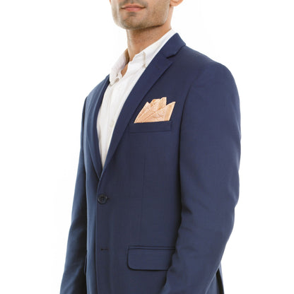 TWO COLOR  SILK POCKET SQUARE | SINGLE | FISH TAIL AND OCTAVIA DESIGN