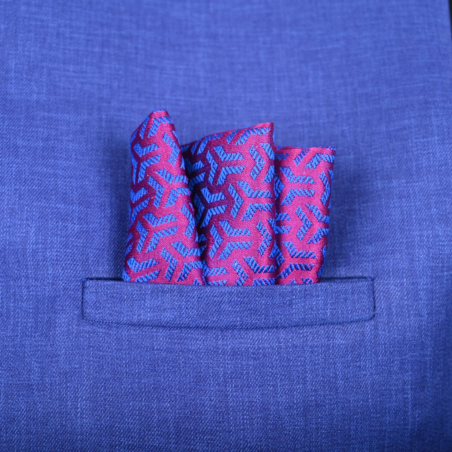 TWO COLOR SILK POCKET SQUARE | SINGLE