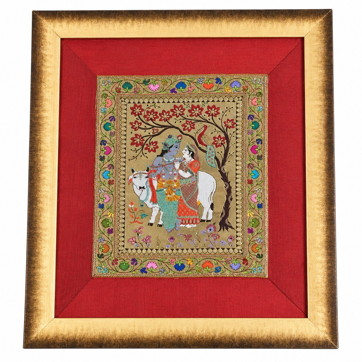 SILK TAPESTRY - RADHA & KRISHNA