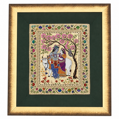 SILK TAPESTRY - RADHA & KRISHNA