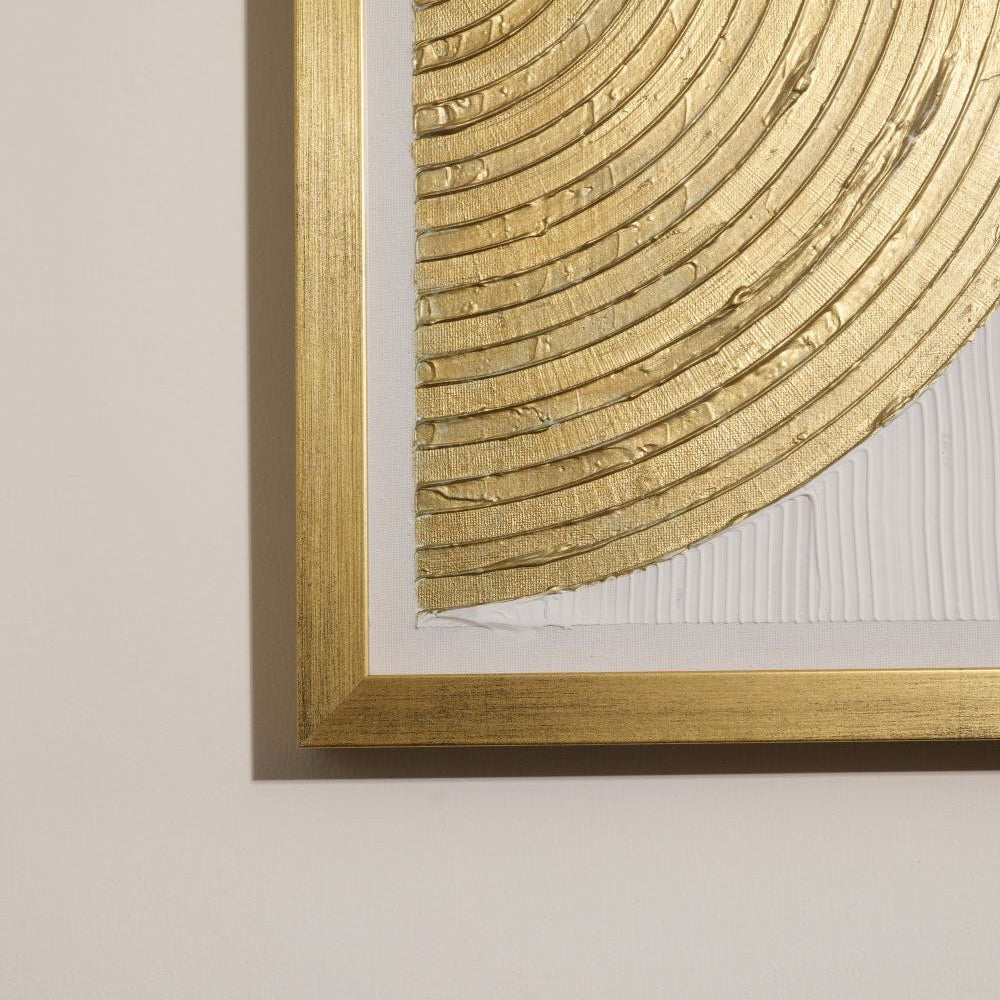 Gold Half Moon Geometric Painting