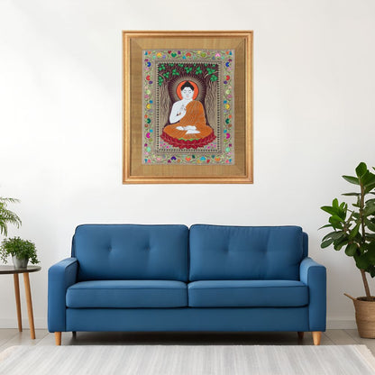 SILK TAPESTRY - BUDDHA ( BIG  37"X 32")